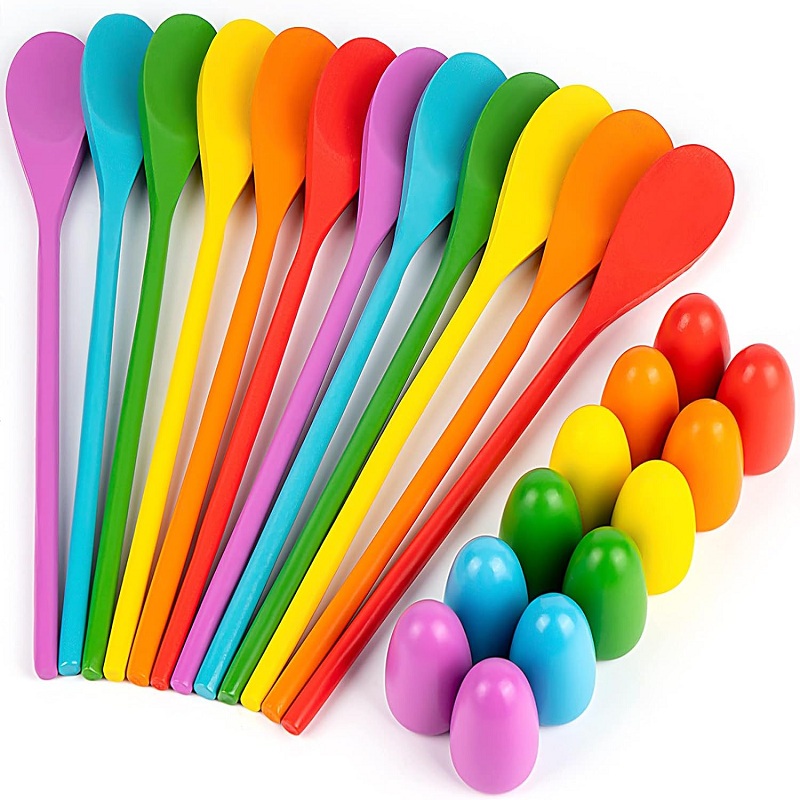 6Pcs Wooden Egg Spoon Race Gam - đánh giá và giá Outdoor Hunting Games For Kids