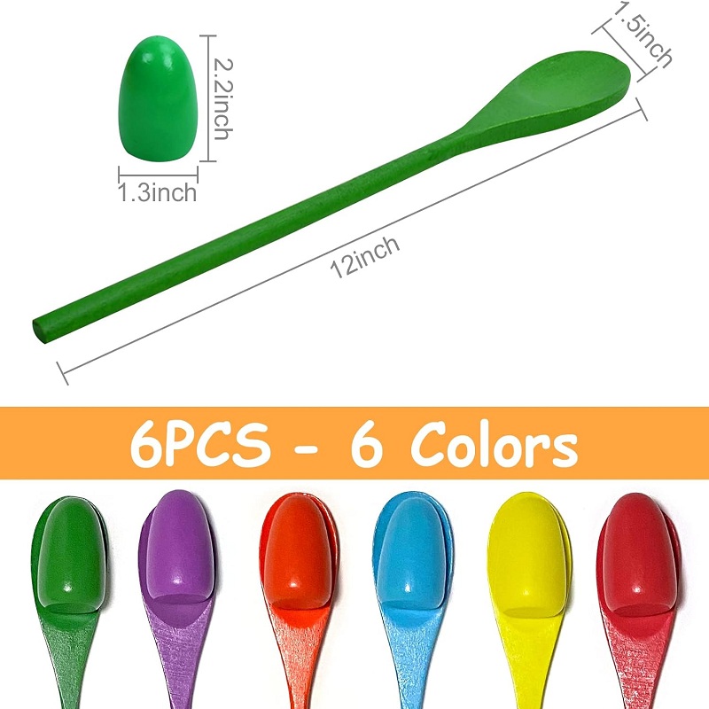 6Pcs Wooden Egg Spoon Race Gam - đánh giá và giá Outdoor Hunting Games For Kids