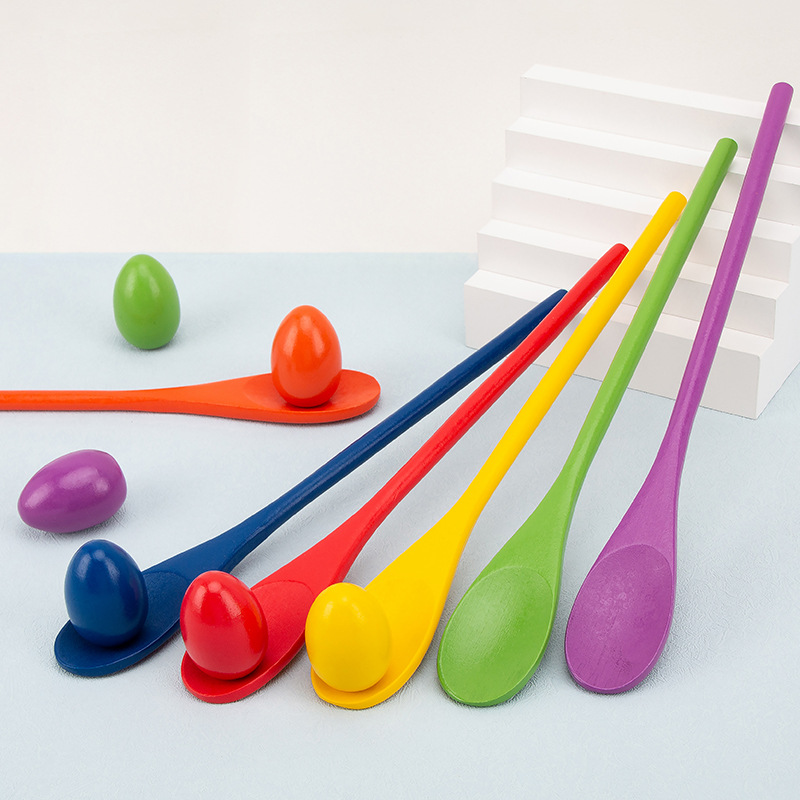 6Pcs Wooden Egg Spoon Race Gam - đánh giá và giá Outdoor Hunting Games For Kids